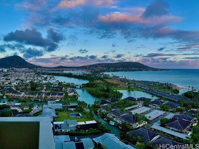 250 Kawaihae St Unit 18D, Honolulu, HI 96825 - aerial view at dusk of a water view
