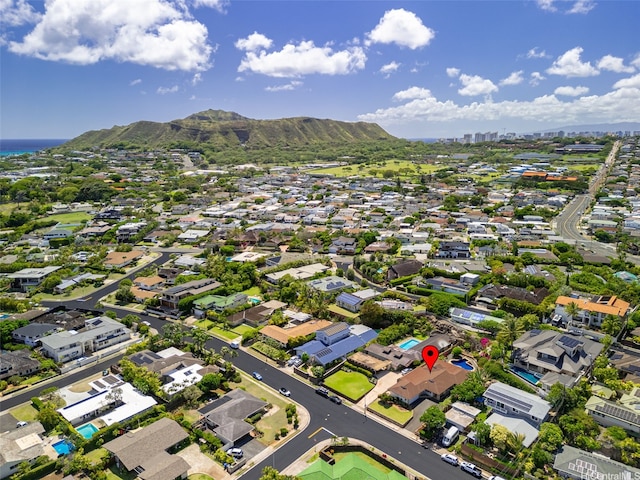 760 Onaha St, Honolulu, HI 96816 - aerial view of residential area featuring mountains
