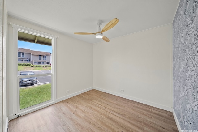 92-783 Makakilo Dr Unit C19, Kapolei, HI 96707 - spare room with wood finished floors, a ceiling fan, and baseboards