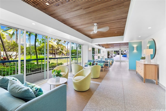2161 Kalia Rd Unit 1112, Honolulu, HI 96815 - building lobby with wooden ceiling and recessed lighting