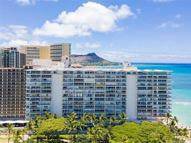 2161 Kalia Rd Unit 1112, Honolulu, HI 96815 - view of apartment building / complex featuring a water and mountain view and a city view