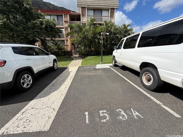view of uncovered parking lot
