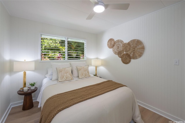 44-102 Kauinohea Pl, Kaneohe, HI 96744 - bedroom featuring wood finished floors, baseboards, and ceiling fan