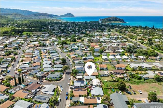 84-541 Nukea St, Waianae, HI 96792 - bird's eye view with a water and mountain view and a residential view
