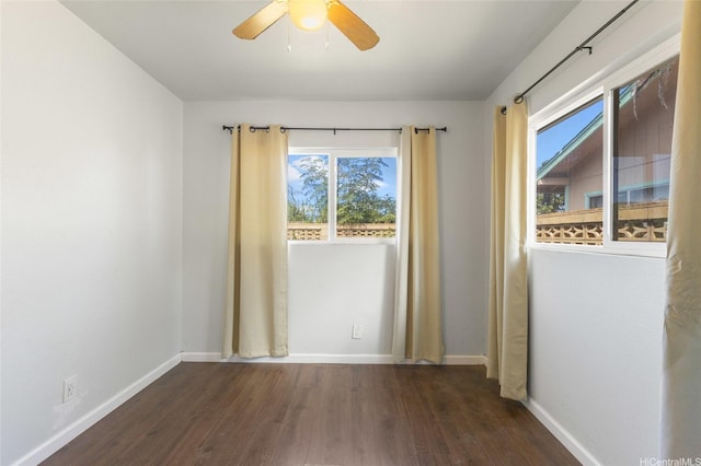 84-541 Nukea St, Waianae, HI 96792 - empty room featuring a wealth of natural light, wood finished floors, and a ceiling fan