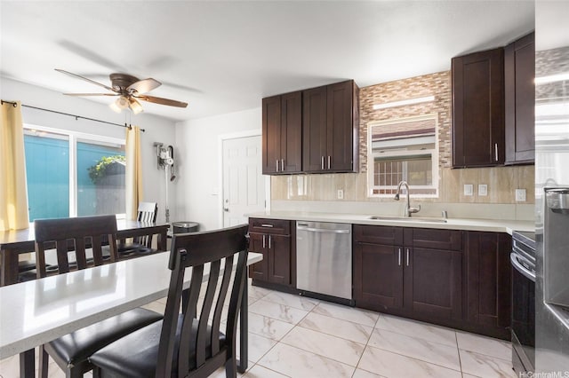 84-541 Nukea St, Waianae, HI 96792 - kitchen featuring marble finish floor, light countertops, stainless steel appliances, and a sink