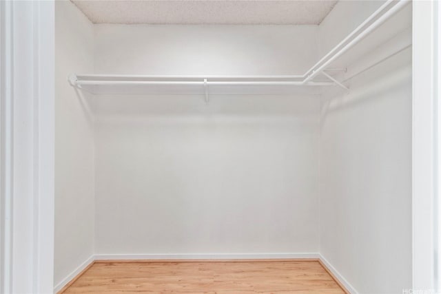 spacious closet with wood finished floors
