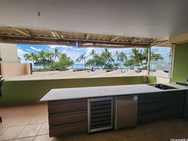 2500 Kalakaua Ave Unit 201, Honolulu, HI 96815 - view of patio / terrace featuring wine cooler