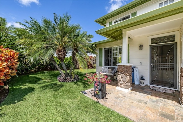 92-6127 Puapake St, Kapolei, HI 96707 - view of green lawn with a patio