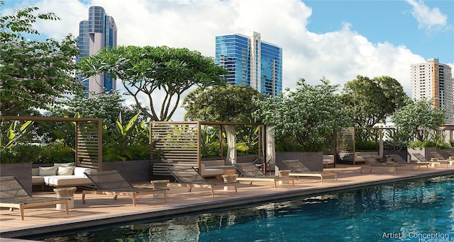 728 Ala Moana Blvd Unit 2007, Honolulu, HI 96813 - community pool featuring a patio area