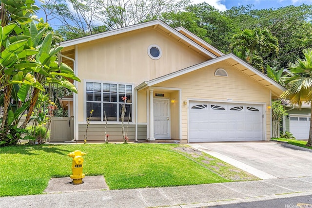 95-1007 Wikao St Unit 29, Mililani, HI 96789 - ranch-style home featuring concrete driveway, an attached garage, and a front lawn