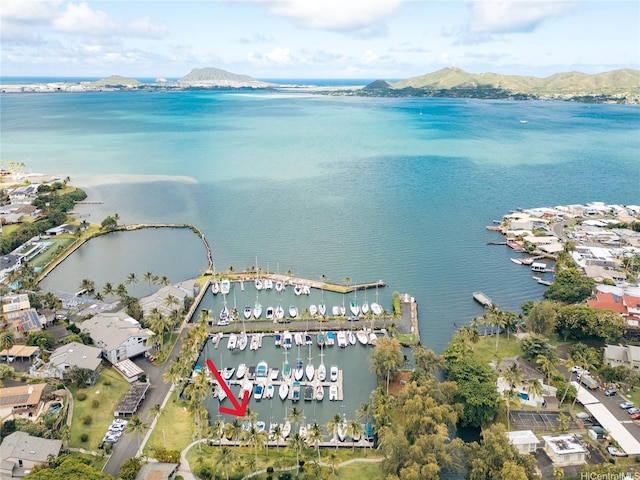 45-995 Wailele Rd Unit 8, Kaneohe, HI 96744 - aerial view of property's location with a water and mountain view and numerous boat docks