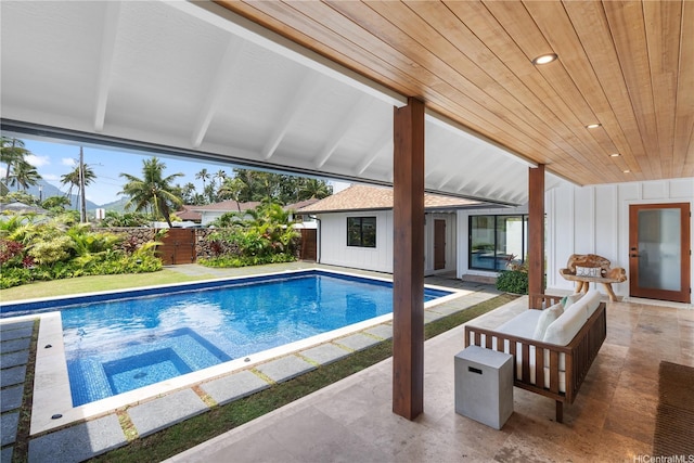 21 Kalaka Pl, Kailua, HI 96734 - view of swimming pool with a patio area and fence