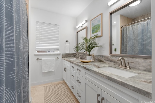 91-113 Kaakina Pl, Ewa Beach, HI 96706 - bathroom with double vanity and tile patterned flooring
