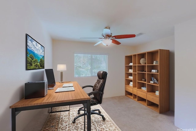 91-1040 Kaihohonu St, Ewa Beach, HI 96706 - office area with carpet flooring and ceiling fan