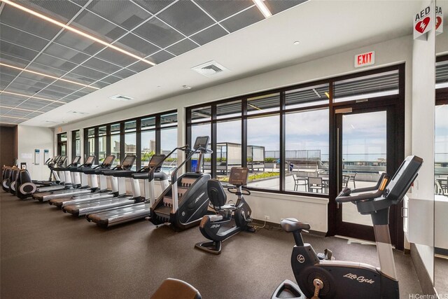 1391 Kapiolani Blvd Unit 2512, Honolulu, HI 96814 - workout area featuring healthy amount of natural light