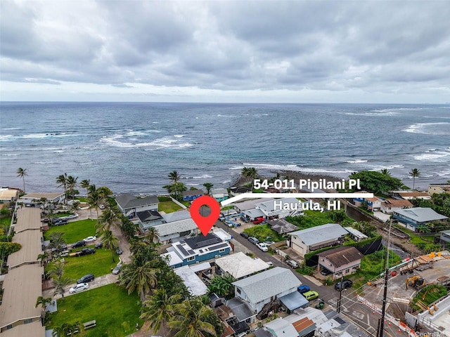 54-11 Pipilani Pl, Hauula, HI 96717 - drone / aerial view with a water view and a residential view