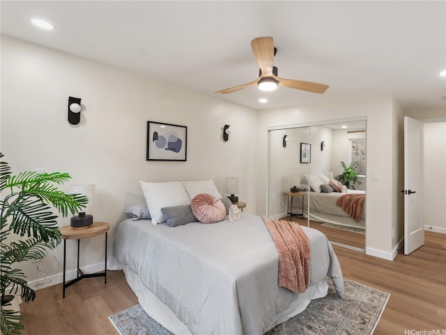 54-11 Pipilani Pl, Hauula, HI 96717 - bedroom with a closet, light wood-type flooring, and recessed lighting