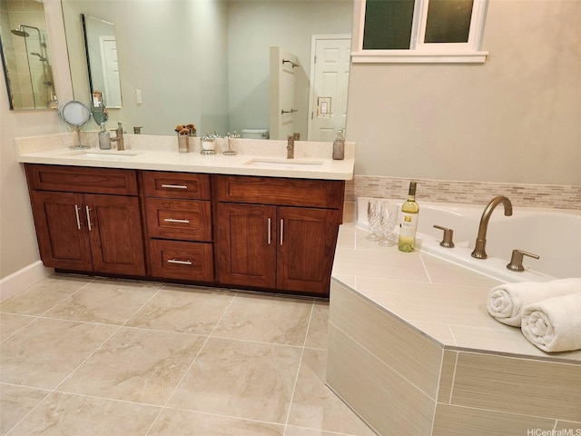 47-285 Waihee Rd Unit D, Kaneohe, HI 96744 - full bathroom featuring double vanity, a tub, and toilet