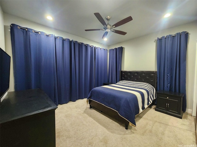 47-285 Waihee Rd Unit D, Kaneohe, HI 96744 - carpeted bedroom with a ceiling fan and recessed lighting