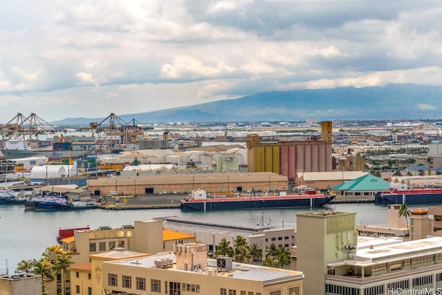 1088 Bishop St Unit 2006, Honolulu, HI 96813 - water view with mountains and an industrial area