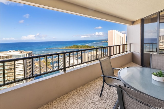 1778 Ala Moana Blvd Unit 3411, Honolulu, HI 96815 - balcony featuring a water view