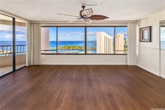 1778 Ala Moana Blvd Unit 3411, Honolulu, HI 96815 - unfurnished sunroom featuring healthy amount of natural light and a water view
