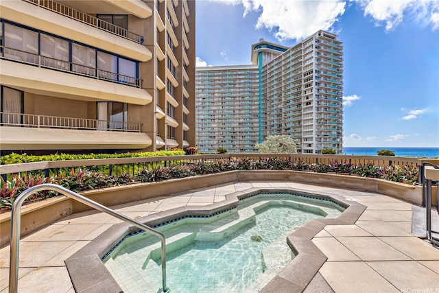 1778 Ala Moana Blvd Unit 3411, Honolulu, HI 96815 - view of pool featuring a hot tub and a water view