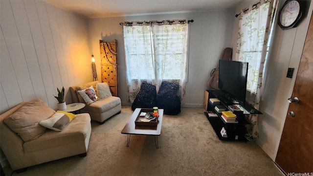 1671 Citron St, Honolulu, HI 96826 - carpeted living area with healthy amount of natural light and crown molding
