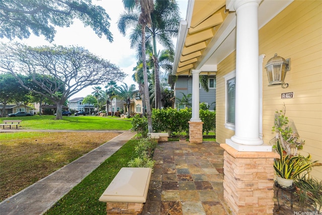 91-1027 Kaikoele St, Ewa Beach, HI 96706 - view of green lawn with a residential view