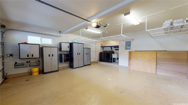 84-575 Kili Dr Unit 8, Waianae, HI 96792 - garage with electric panel, a garage door opener, washer / dryer, and a sink