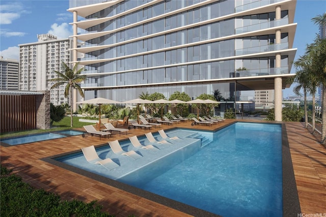 view of pool