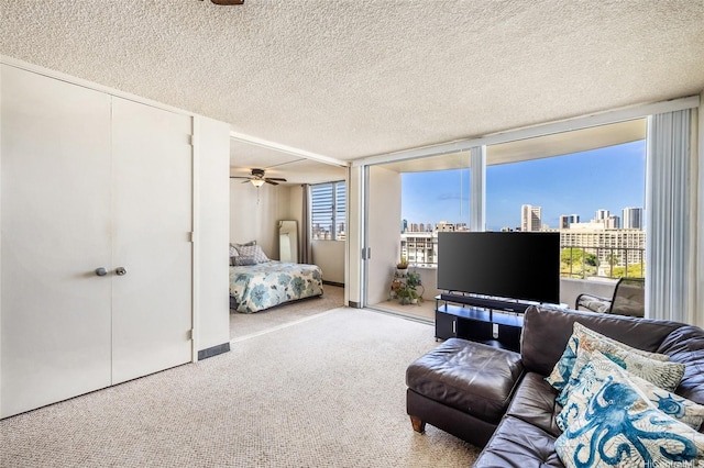 1805 Poki St Unit 1101, Honolulu, HI 96822 - carpeted bedroom with access to exterior and a textured ceiling