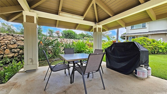 92-1490 Aliinui Dr Unit 803, Kapolei, HI 96707 - view of patio / terrace featuring outdoor dining area, grilling area, and a gazebo