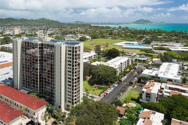 322 Aoloa St Unit 1403, Kailua, HI 96734 - drone / aerial view of a water and mountain view and apartment complex / building