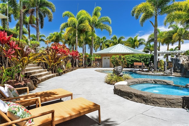 31-212 Hawaii Belt Rd, Hakalau, HI 96710 - view of pool with a patio and a pool with connected hot tub