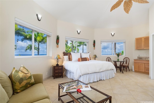 31-212 Hawaii Belt Rd, Hakalau, HI 96710 - bedroom featuring light tile patterned floors and ceiling fan
