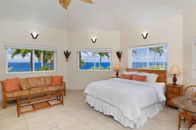31-212 Hawaii Belt Rd, Hakalau, HI 96710 - bedroom featuring lofted ceiling and light tile patterned flooring