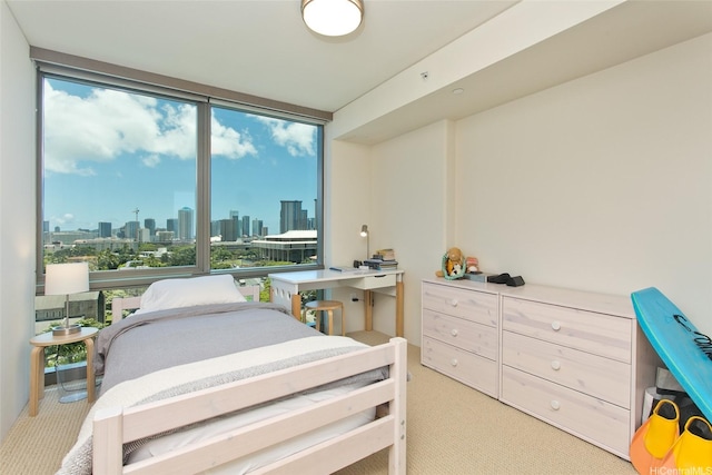 1200 Queen Emma St Unit 1104, Honolulu, HI 96813 - bedroom featuring a skyline view and carpet floors