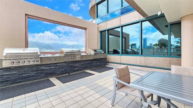 1888 Kalakaua Ave Unit 1404, Honolulu, HI 96815 - view of patio featuring a mountain view