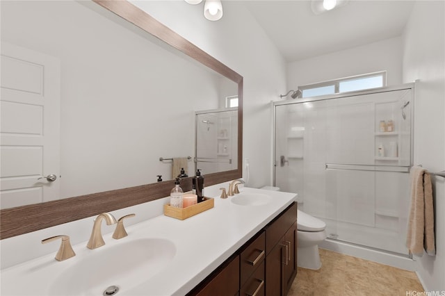 91-1139 Iliahialoe Loop, Ewa Beach, HI 96706 - bathroom featuring a stall shower, double vanity, and toilet