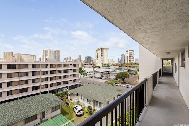 balcony with a view of skyline