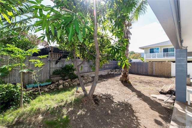 view of fenced backyard