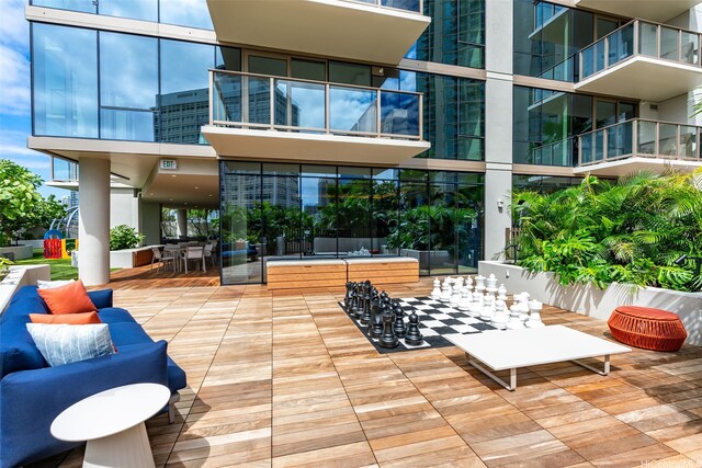 1388 Kapiolani Blvd Unit 2702, Honolulu, HI 96814 - lobby with a towering ceiling and floor to ceiling windows