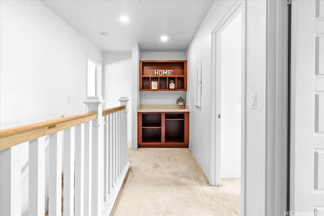 91-3390 Maohiohi Loop, Ewa Beach, HI 96706 - corridor with light carpet, an upstairs landing, and recessed lighting