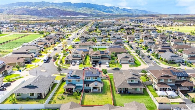 91-3390 Maohiohi Loop, Ewa Beach, HI 96706 - aerial view of residential area featuring mountains and property boundaries highlighted