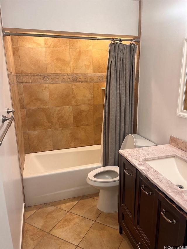 45-342 Lehuuila St, Kaneohe, HI 96744 - full bathroom featuring toilet, shower / bath combo, tile patterned floors, and vanity