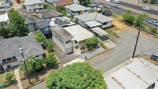 aerial view of residential area