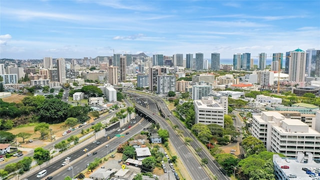 1506 Frear St Unit A, Honolulu, HI 96813 - drone / aerial view of a main thoroughfare and a view of skyline