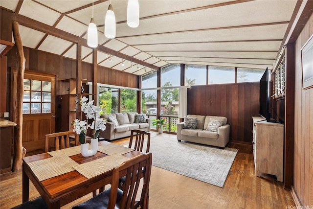 18 Dole Rd, Wahiawa, HI 96786 - dining room with wood walls and wood-type flooring